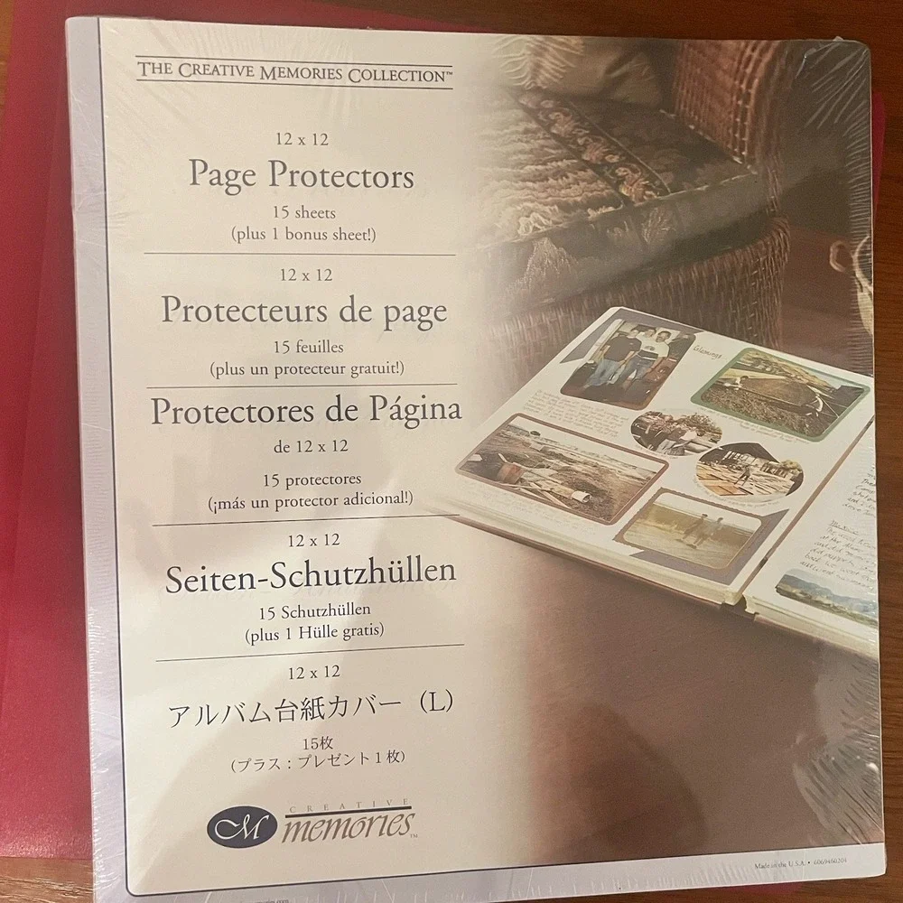 New Creative Memories 12x12 Red Photo Album Scrapbook‎ Page Protectors Old Style